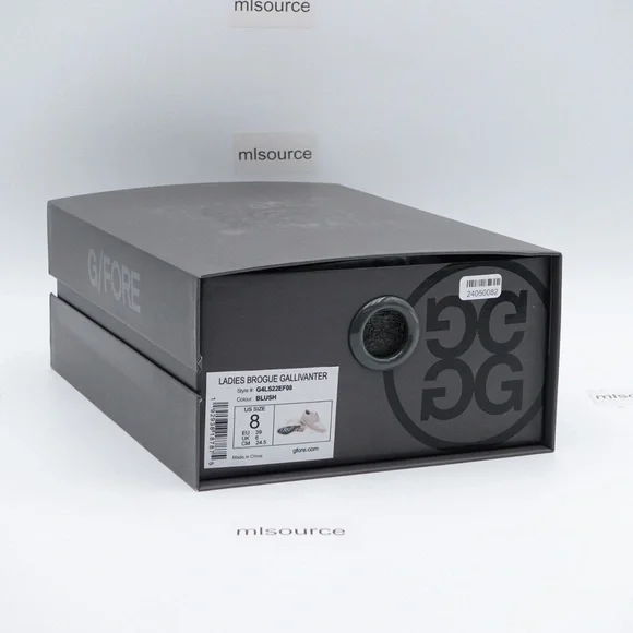 NEW G/FORE Women's Gallivanter Brogue Wingtip Golf Shoes G4LS22EF08 Blush - Picture 11 of 16